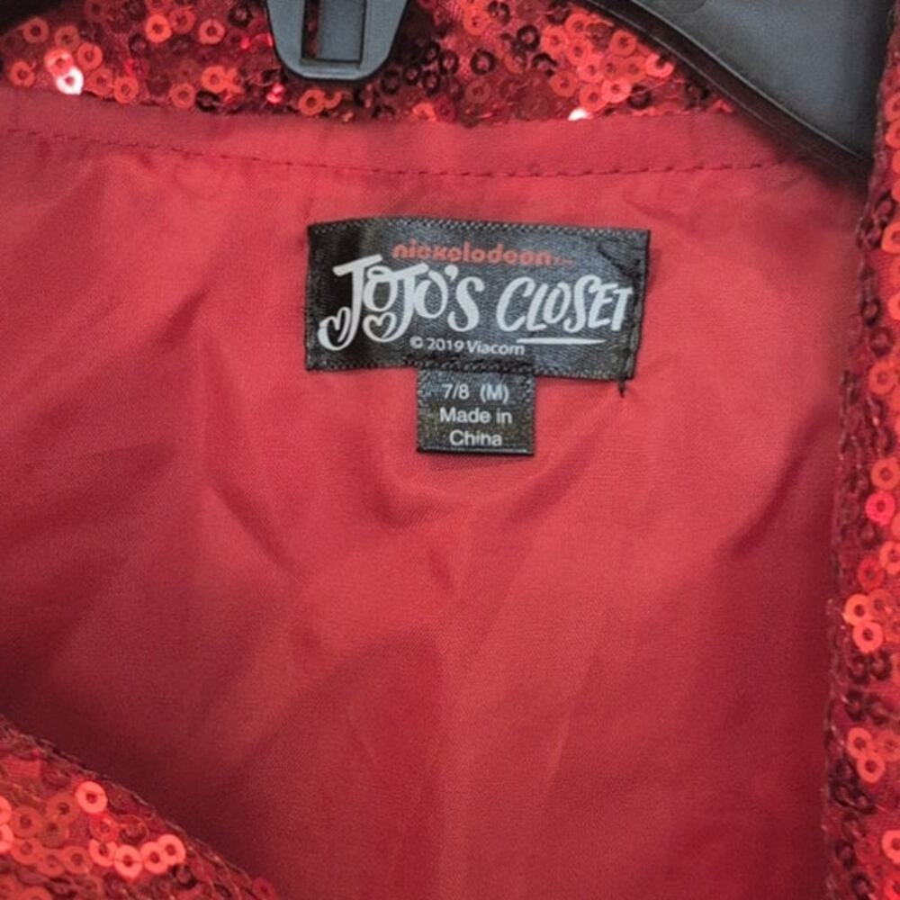 JoJo Siwa Sequin Moto Jacket Red JoJo’s Closet Holiday Collection Super Sparkly - Picture 3 of 4